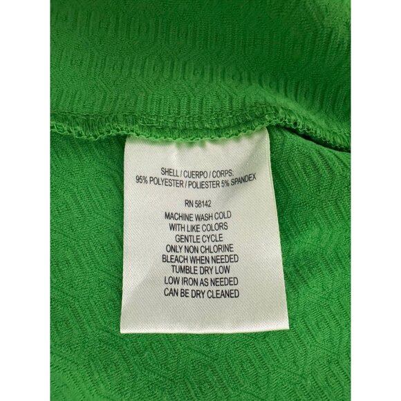 London Times Green Textured Knit Fit & Flare Dress w/Pockets Size 14W 1X Plus Sz - Picture 7 of 8